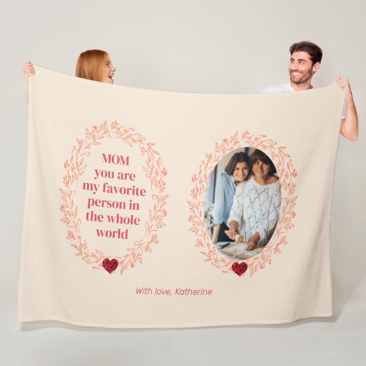 Personalisiertes Foto Geschenk Muttertag Fleecedecke (Beispiel)