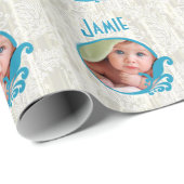 Personalisiertes Foto Geschenkpapier (Rolleneckpunkt)