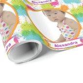 Personalisiertes Foto Geschenkpapier (Rolleneckpunkt)