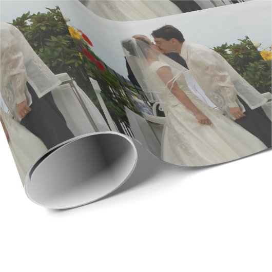 Personalisiertes Foto Geschenkpapier (Rolleneckpunkt)