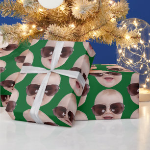 Personalisiertes Foto-Gesicht Geschenk, Geburtstag Geschenkpapier