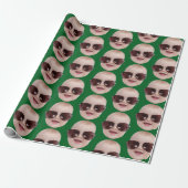 Personalisiertes Foto-Gesicht Geschenk, Geburtstag Geschenkpapier (Ungerollt)