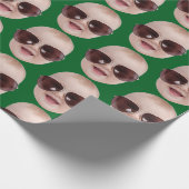 Personalisiertes Foto-Gesicht Geschenk, Geburtstag Geschenkpapier (Ecke)