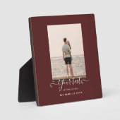 Personalisiertes FOTO gibt Burgundy Thema Fotoplatte (Vorderseite)