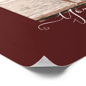 Personalisiertes FOTO gibt Burgundy Thema Poster (Ecke)