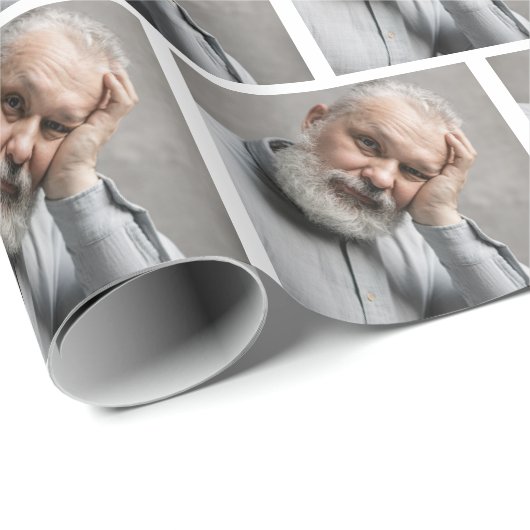 Personalisiertes Foto-Gitterpapier Geschenkpapier (Rolleneckpunkt)