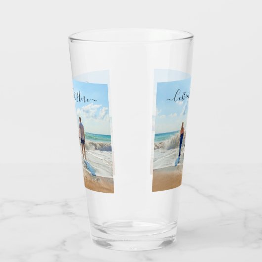 Personalisiertes Foto-Glasgeschenk und benutzerdef Glas (Links)