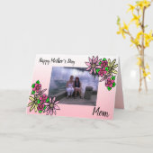 Personalisiertes Foto glücklicher Muttertag Karte (Gelbe Blume)