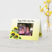 Personalisiertes Foto glücklicher Muttertag Karte (Gelbe Blume)