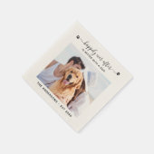 Personalisiertes Foto glücklicherweise je nach Hoc Serviette (Ecke)