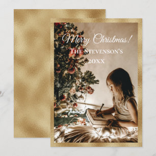 Personalisiertes Foto Gold Frohe Weihnachten