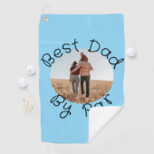 Personalisiertes Foto-Golf-Geschenk Bester Vater v Golfhandtuch (Insitu)