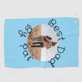 Personalisiertes Foto-Golf-Geschenk Bester Vater v Golfhandtuch (Horizontal)