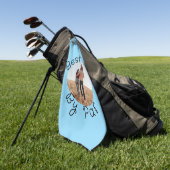 Personalisiertes Foto-Golf-Geschenk Bester Vater v Golfhandtuch (Gras)