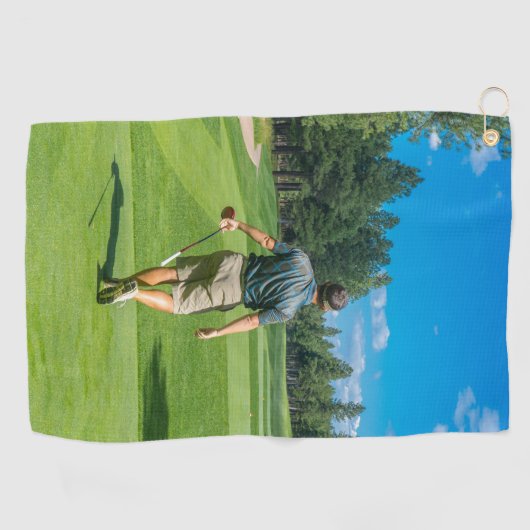 Personalisiertes Foto Golfhandtuch (Horizontal)