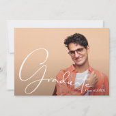 Personalisiertes Foto Graduate Flat Vielen Dank Mitteilungskarte (Vorderseite)