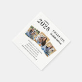 Personalisiertes Foto Graduate Fun Fakten Abschlus Serviette (Ecke)