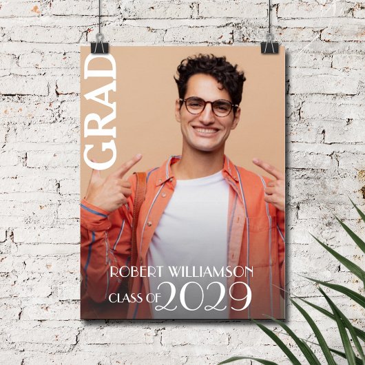 Personalisiertes Foto Graduate Poster