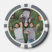 Personalisiertes Foto Gray Numbered 20 Game Pokerchips (Vorderseite)