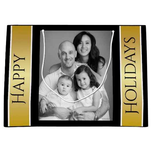 Personalisiertes Foto Große Geschenktüte (Vorderseite)