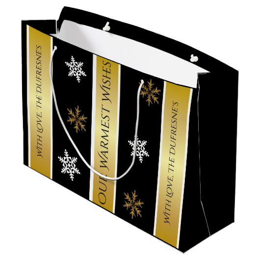 Personalisiertes Foto Große Geschenktüte (Rückseite Schrägansicht)