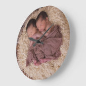 Personalisiertes Foto Große Wanduhr (Winkel)