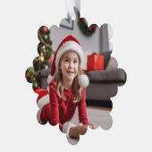 Personalisiertes Foto Großkindweihnachtsdekoration Ornament Karte (Linke Ecke)