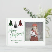 Personalisiertes Foto Grün frohe Weihnachten Weihn (Stehend Vorderseite)