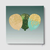 Personalisiertes Foto Grüner Glitzer, 30. Geburtst Gästebuch (Rückseite)