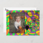 Personalisiertes Foto Halloween Postkarte (Vorne/Hinten)