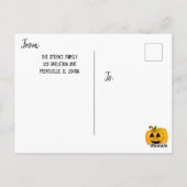 Personalisiertes Foto Halloween Postkarte (Rückseite)