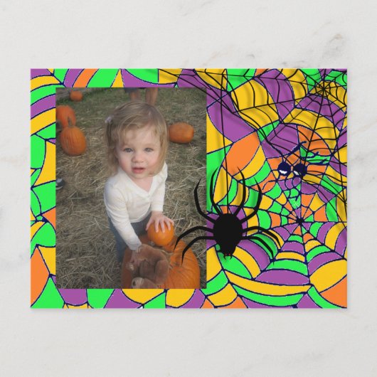 Personalisiertes Foto Halloween Postkarte (Vorderseite)