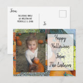 Personalisiertes Foto Halloween Postkarte (Vorne/Hinten)