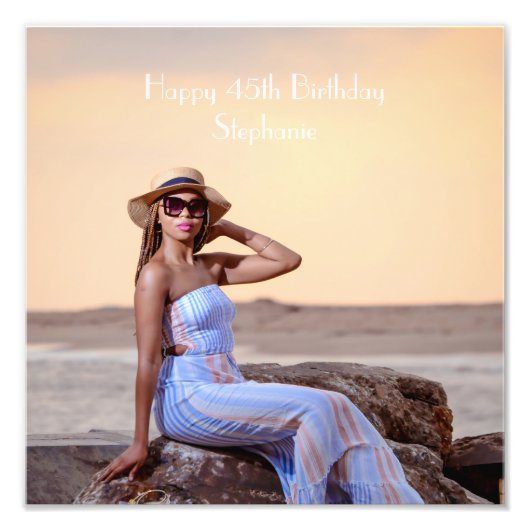 Personalisiertes Foto Happy Birthday Foto Poster (Vorne)