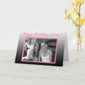 Personalisiertes Foto Happy Birthday Sister Karte (Gelbe Blume)