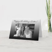 Personalisiertes Foto Happy Birthday Sister Karte (Vorderseite)