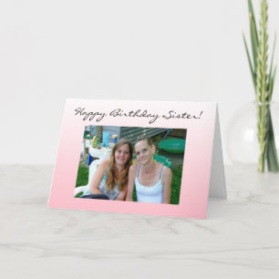 Personalisiertes Foto Happy Birthday Sister Karte