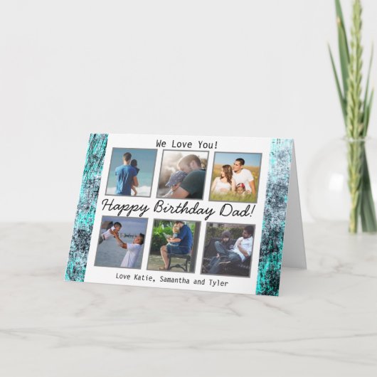 Personalisiertes Foto Happy Birthday Vater Card Karte (Vorderseite)