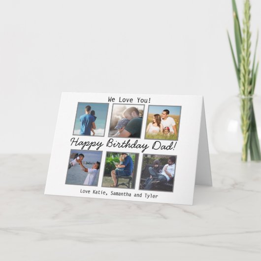 Personalisiertes Foto Happy Birthday Vater Card Karte (Vorderseite)