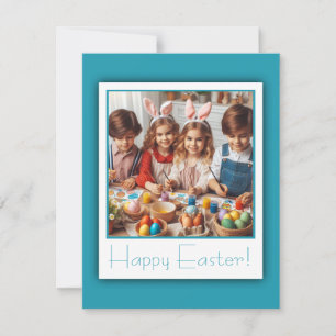 Personalisiertes Foto Happy Osterblauen Einblick i Feiertagskarte