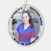 personalisiertes Foto hat nclex rn exam Geschenk e Keramik Ornament (Links)