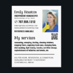Personalisiertes Foto, Haushälterin, Haushaltshilf Flyer<br><div class="desc">Personalisiertes Foto,  Haushälterin,  Haushaltshilfe-Werbe-Flyer vom Business Card Store.</div>