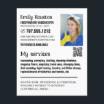 Personalisiertes Foto, Haushälterin, Haushaltshilf Flyer<br><div class="desc">Personalisiertes Foto,  Haushälterin,  Haushaltshilfe-Werbe-Flyer vom Business Card Store.</div>