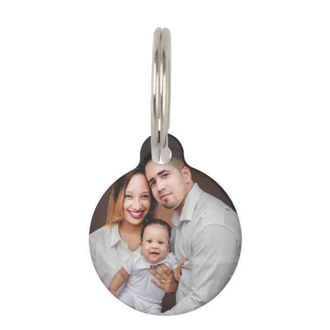 Personalisiertes Foto Haustiermarke (Vorderseite)