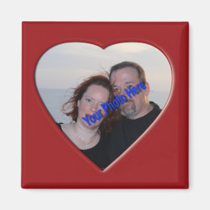 Personalisiertes Foto-Herz geformt Magnet