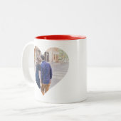 Personalisiertes | Foto-Herz Zweifarbige Tasse (Vorderseite Links)
