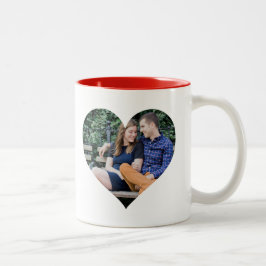 Personalisiertes | Foto-Herz Zweifarbige Tasse