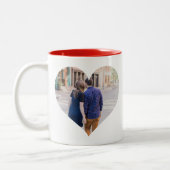 Personalisiertes | Foto-Herz Zweifarbige Tasse (Links)