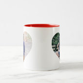 Personalisiertes | Foto-Herz Zweifarbige Tasse (Mittel)