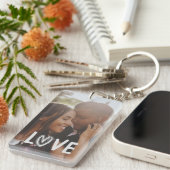 Personalisiertes Foto Herzliche LIEBE Schlüsselanhänger (Vorderseite rechts)